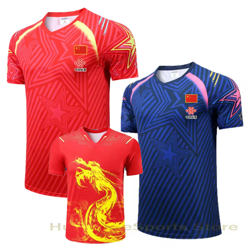 Table Tennis Outfit - CHHR-T-shirt de tennis de table pour