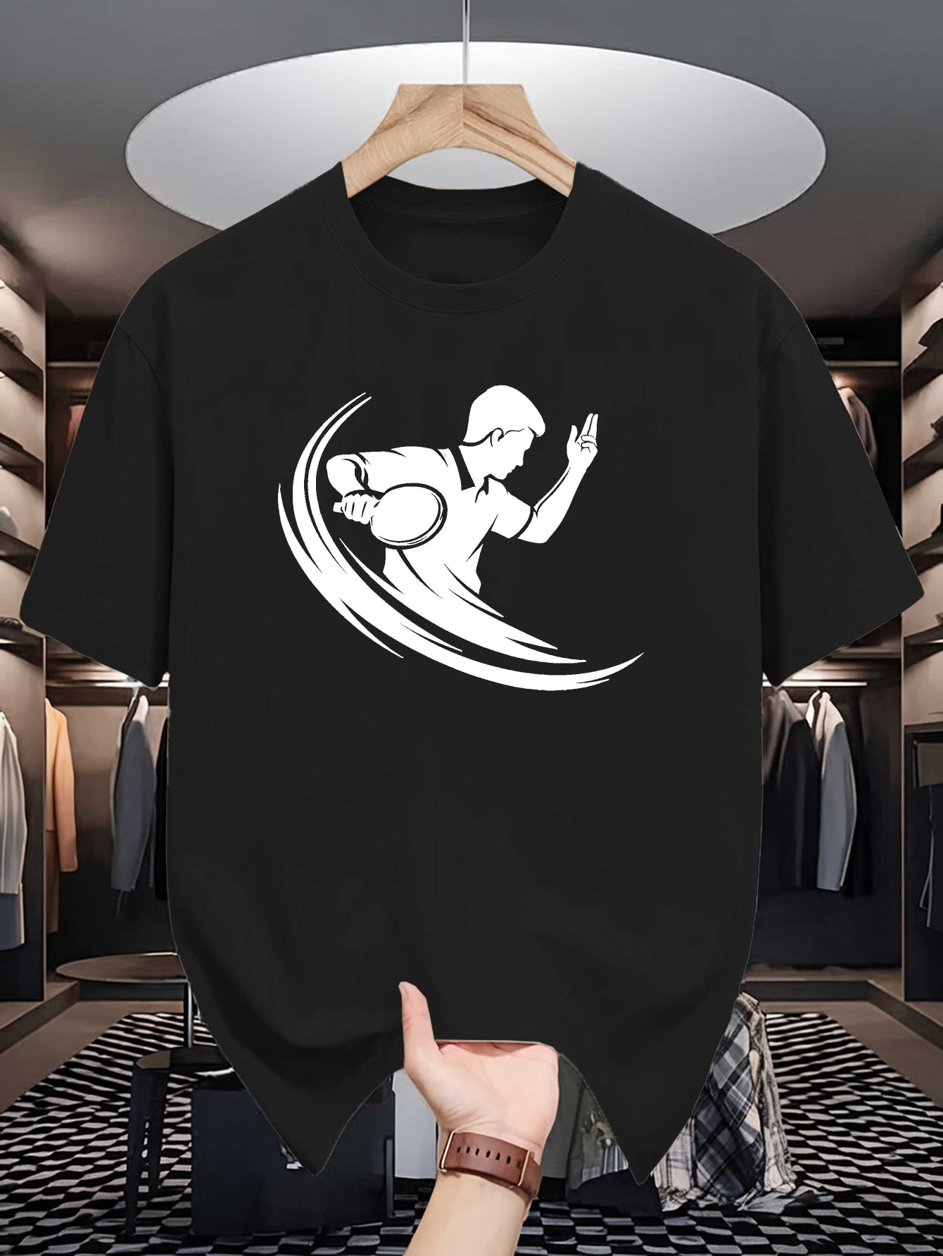 T-shirt à col rond pour homme, - Table Tennis Graphics avis et prix